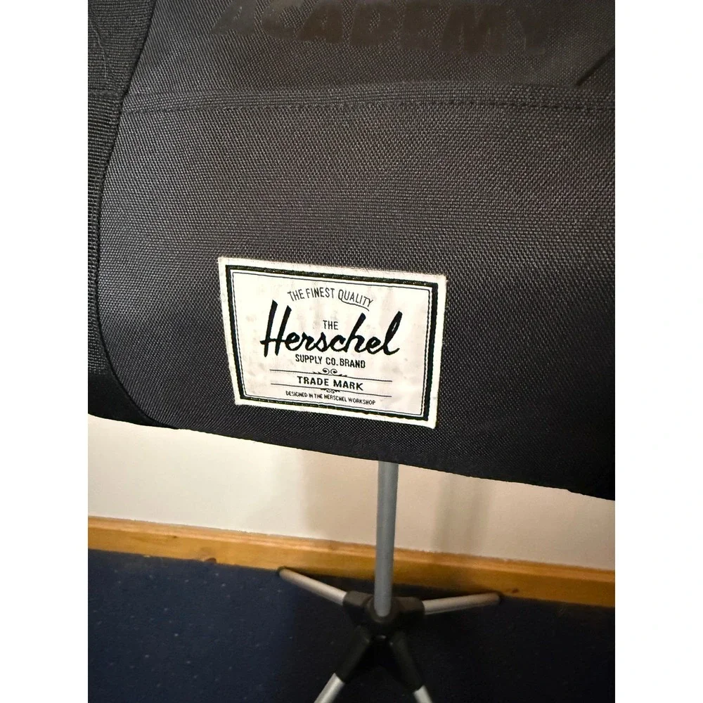 Herschel Supply Co Red Bull Flight Academy Black Duffel Bag Travel Gym Bag